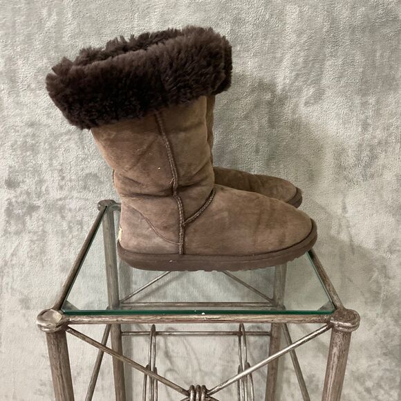 UGG Australia Women's Classic Tall Sheepskin Boots Brown Size 8 Style 5815 * - Picture 4 of 13